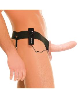 FETISH FANTASY SERIES - HOHLVIBRATOR-GURT FÜR SIE UND IHN, NATÜRLICH, 14 CM
