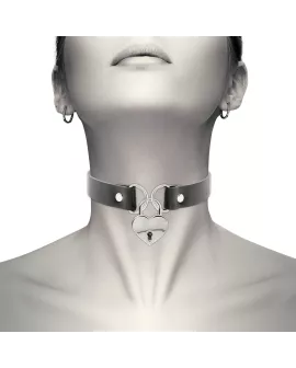 COQUETTE CHIC DESIRE - VEGANE LEDER-HALSKETTE MIT HERZ-ACCESSOIRE MIT SCHLÜSSEL