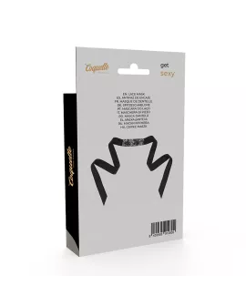 Coquette Chic Desire - Schwarze Spitzenmaske mit Band