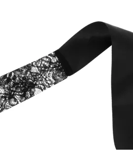 Coquette Chic Desire - Schwarze Spitzenmaske mit Band