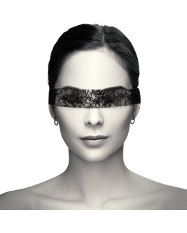 Coquette Chic Desire - Schwarze Spitzenmaske mit Band