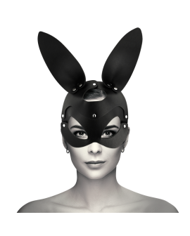 Coquette Chic Desire - Vegane Leder-Maske mit Hasenohren