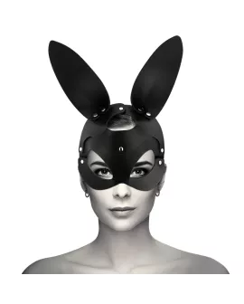 Coquette Chic Desire - Vegane Leder-Maske mit Hasenohren