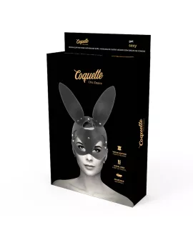 Coquette Chic Desire - Vegane Leder-Maske mit Hasenohren