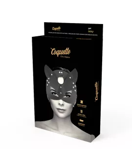 Coquette Chic Desire - Vegane Leder-Maske mit Katzenohren