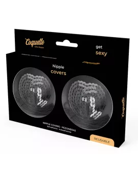 Coquette Chic Desire - Schwarze Pailletten-Nippelabdeckungen