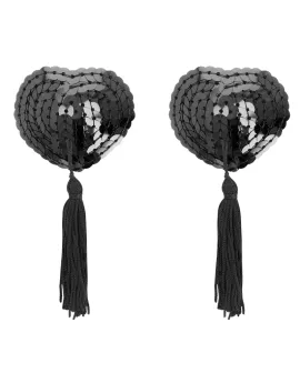 Coquette Chic Desire - Schwarze Pailletten-Nippelabdeckungen