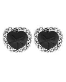 Coquette Chic Desire - Schwarze Spitzen-Nippleabdeckungen