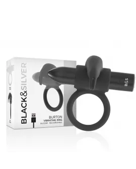 BLACK&SILVER - BURTON RING 10 VIBRATIONSMODI SCHWARZ