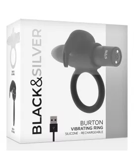 BLACK&SILVER - BURTON RING 10 VIBRATIONSMODI SCHWARZ