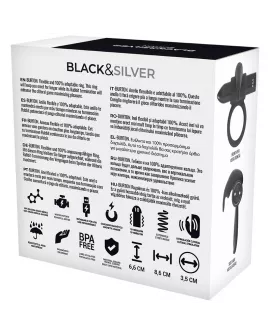 BLACK&SILVER - BURTON RING 10 VIBRATIONSMODI SCHWARZ