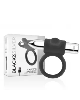 BLACK&SILVER - CAMERON WIEDERAUFLADBARER RING SILBER