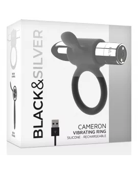 BLACK&SILVER - CAMERON WIEDERAUFLADBARER RING SILBER