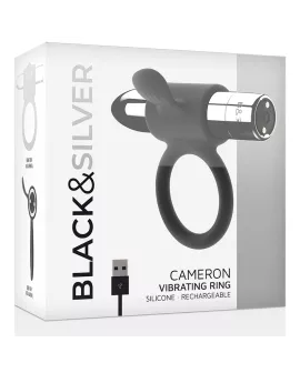BLACK&SILVER - CAMERON WIEDERAUFLADBARER RING SILBER