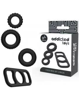 ADDICTED TOYS - COCK RING SET 4 STÜCK