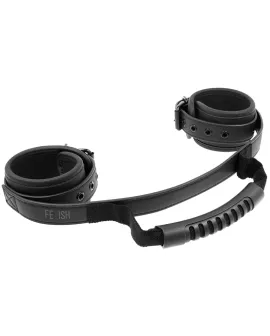 FETISH SUBMISSIVE - Handschellen mit Neopren-Futter und Griff