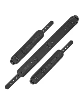 FETISH SUBMISSIVE - Vegan-Leder-Halskette-Handschellen