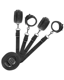 FETISH SUBMISSIVE - SET AUS HANDSCHELLEN UND KRAWATTEN MIT NOPRENE-FUTTER