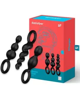 SATISFYER - ANALPLUGS SET 3 ST SCHWARZ