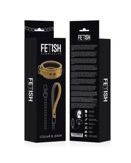 Fetish Submissive Origen - Neopren-Halskette mit Kette