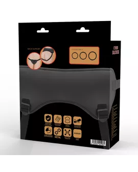 Cyber Silicock - Strap-On-Gurt mit 3 Gratisringen
