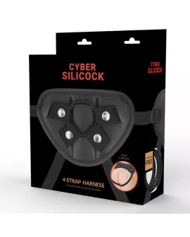 Cyber Silicock - Strap-On-Gurt mit 3 Gratisringen