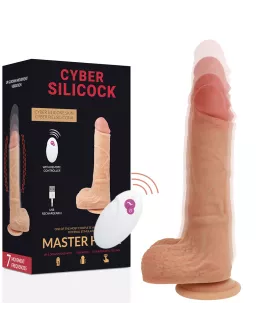 CYBER SILICOCK - Fernbedienbarer Realistischer Dildo Master Huck 20,9 cm - Ø 4 cm