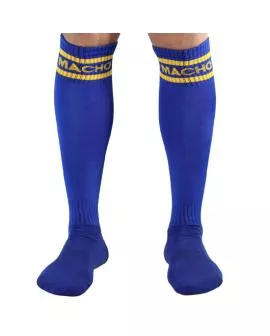 MACHO Erotik - Lange Strümpfe Blau, One Size