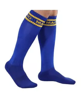 MACHO Erotik - Lange Strümpfe Blau, One Size