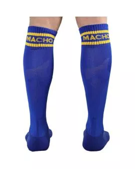 MACHO Erotik - Lange Strümpfe Blau, One Size