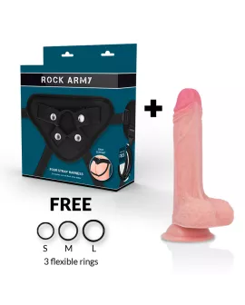 ROCKARMY - HARNESS + FLÜSSIGSILIKON PREMIUM MUSTANG REALISTISCH 18 CM -O- 4.14 CM