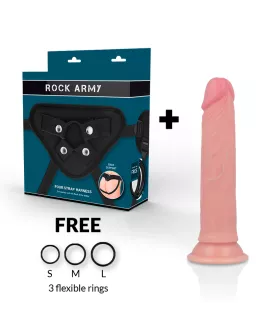 ROCKARMY Harness + Flüssiger Silikondildo Avenger 19 cm - 3,98 cm