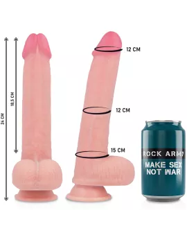 ROCKARMY Kingcobra Dildo - Flüssiger Silikon 24 cm Ø 4,77 cm