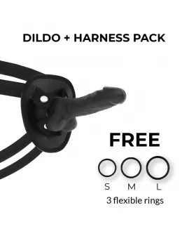 COCK MILLER - HARNESS + SILIKON DICHTE COCKSIL ARTIKULIERBAR SCHWARZ 13 CM