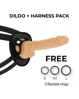 COCK MILLER - HARNESS + SILIKON DICHTE ARTIKULIERBARES COCKSIL 19,5 CM