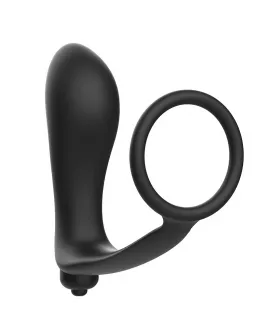 ADDICTED TOYS - VIBRATORISCHER ANALPLUG MIT PENISRING