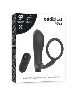 Addicted Toys - Penisring Analplug mit Fernbedienung Schwarz