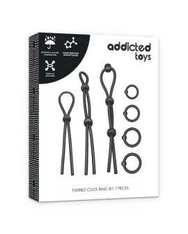 Addicted Toys - Flexibles Silikon-Cockring-Set 7-teilig